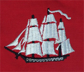 sailboat embroidery